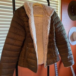 Reversible fleece coat